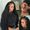 250 Density 360 Full Lace Wig Human Hair Pre Plucked Deep Curly Lace Front Human Hair Wig Curly HD Transparent Lace frontal Wig