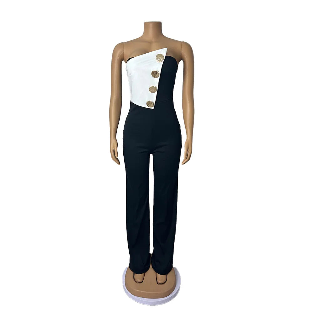 Elegante Jumpsuits für Damen Frühjahr/Sommer 2025 Sexy Spicy Girl Party Button Overalls Streetwear Damen Jumpsuit Hose Fashion