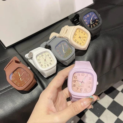 Fashion Damenuhren Quarzzifferblatt Uhr Damen Luxus Quarzarmbanduhren Silikon Damen Uhr