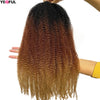 Yeaful 18 Inch Synthetic Marley Twist Braiding Hair Red Black Brown Ginger Bug Blonde #4 Pre Looped Marley Twists Crochet Hair