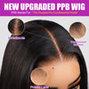 16 Inch Vietnamese Super Double Drawn Bone Straight 13x4 Frontal Bob Wig Glueless Human Hair For Women Natural Black 250 Density