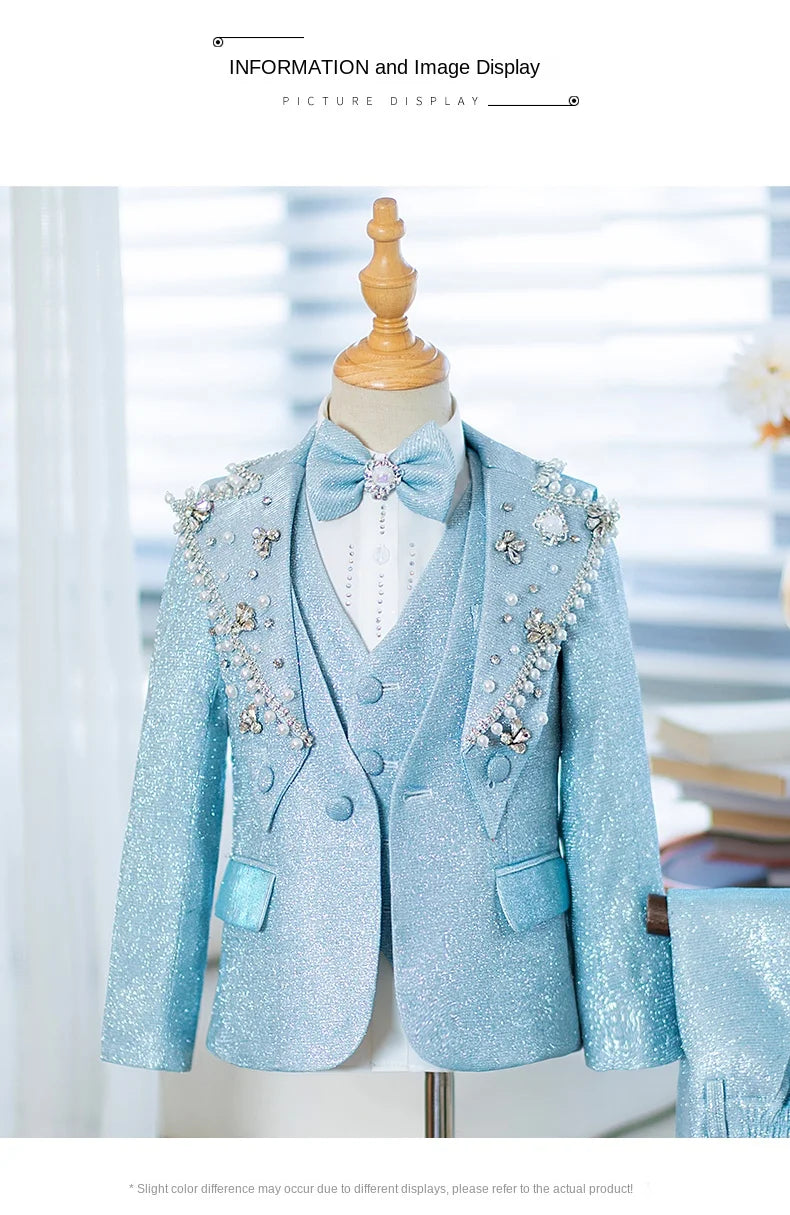 Baby Boy Suit Children's Piano Performance Evening Dress Blazers Sets Boys Suits For Weddings Traje De Niño Para Bautizo A3742