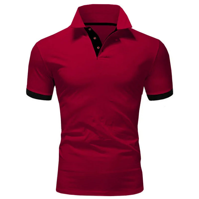 Men's Short Sleeve Polo Shirts Casual Slim Fit Basic Designed Shirts Quick-drying Anti-wrinkle Tops