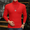 Fashion Men's Turtleneck T-Shirts Casual Autumn Winter High Collar New Slim Long Sleeve Stretch Model Undershirt Plus Size Tees