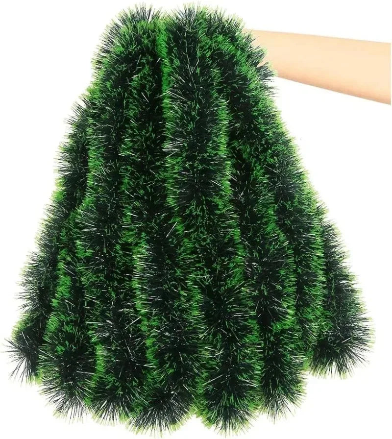 Weihnachten Grüne Zuckerrohr Bänder Girlande DIY Weihnachtsbaumschmuck Grüne Zuckerrohr Bänder Kranz Hängender Anhänger Haus Party Dekoration