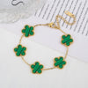 Color jewelry clover stainless steel new plant five-leaf flower bracelet hot jewelry jewelry gifts for women