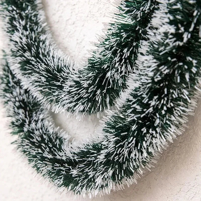 Christmas Tinsel Ribbons Green Cane Ribbon Garland Xmas Tree Hanging Pendent Wreath Ornament Home Party Decor Supplies Wholesale