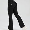Women Flare Pocket Leggings High Waist Sport Yoga Pants Quick Dry Breathable Leggings Outfit Fitness Gym Clothes Sportwear Pant