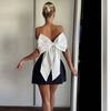 Damen Trägerloses Rückenfreies Kurzes Kleid Elegant Sexy Off Shoulder Ärmellose Kleider 2025 Damen Abendparty Geburtstagskleider Schwarz