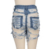 New Ripped Denim Shorts Women Bottoms Female Jeans High Waist Holes Tassel Classic Denim Shorts Close-Fitting Pants Fashion