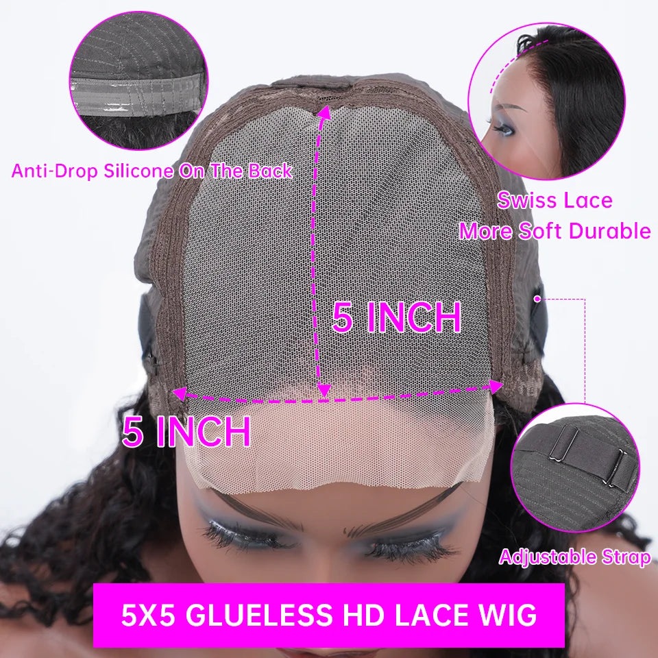 Bob Perücke Salz- und Pfefferfarbe 13x4 5x5 HD Lace Closure Perücke Body Wave Lace Front Perücke vorgezupft 100% Echthaar Lace Frontal Perücke