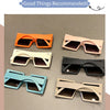 KAMMPT Quadratische Oversize-Sonnenbrille Unisex Trendige Verlaufs-Goggle Luxusmarken-Design Sonnenbrille