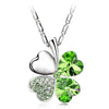 TRPOPSYN Crystal 4 Four Leaf Leaves Clover Pendant Necklaces Lover Birthday Gift Quality Fashion Jewelry Dropshipping Charm Girl