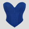 Women'S Strapless Solid Bustier Corset Fishbone Push Up Waist Trainer Crop Tops Sleeveless Backless Padded Bandeau Bikini Top