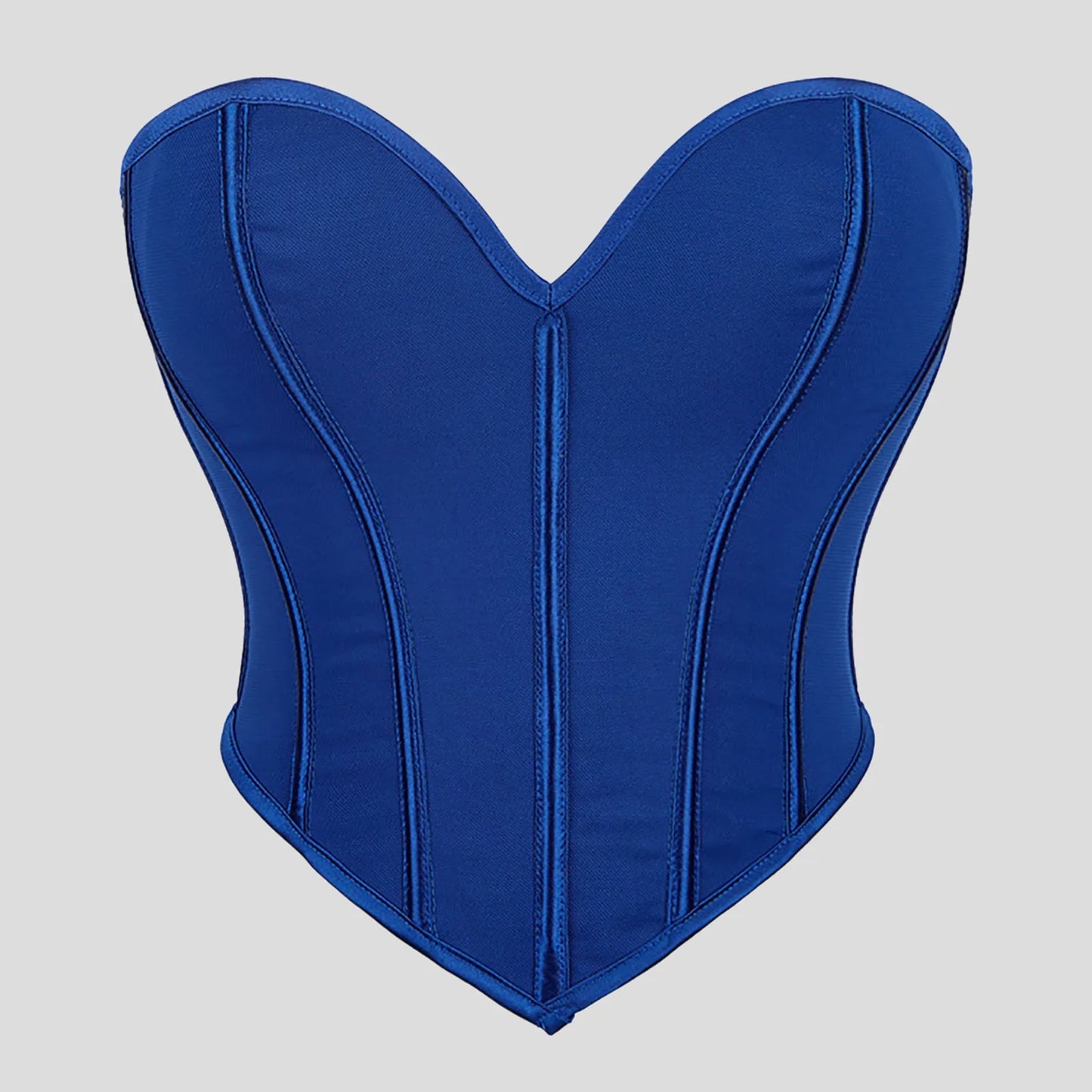 Women'S Strapless Solid Bustier Corset Fishbone Push Up Waist Trainer Crop Tops Sleeveless Backless Padded Bandeau Bikini Top