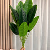 1pc 18 Leaves Artificial Plants Large Tropical Palm Tree Fake Banana Plants Leaves Real Touch for Home Garden Party Decor 2025