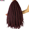 Yeaful 18 Inch Synthetic Marley Twist Braiding Hair Red Black Brown Ginger Bug Blonde #4 Pre Looped Marley Twists Crochet Hair