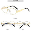 Polygonal Luxury Sunglasses Women Brand Fashion Rhombus Sun Glasses Woman 2024 Retro Vintage Metal Diamond Shades Eyewear