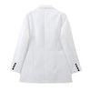 Women's Clothing Luxury Brand Design High-end Blazers Jacket Office Lady Suit Coats White Black Blazer Long-sleeved Top Jacket