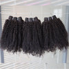 4C Weft Virgin Remy Human Hair Bundles 4C Smallest Tight Curly Weave Weft Mongolian Curly Hair Weaving for Black Women