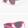 2024 Neue trendige coole bunte glänzende quadratische Sonnenbrille für Kinder Mädchen Trendige modische süße Sonnenbrille Kinderbrille