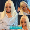 13x4 13x6 HD Transparent Full Lace Frontal Wigs 613 Blonde Colored Straight Human Hair Wig Lace Front Wigs For Women 46 Inches