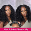 Wear And Go Water Wave Bob Lace Perücke für Frauen gelockt 6x4 Glueless Echthaar Perücke 4x4 Ready To Go Echthaar Perücken Pre-Cut Lace Perücke