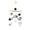 Baby Wooden Bed Bell Cartoon Rabbit Mobile Hanging Rattles Toy Hanger Crib Mobile Bed Bell Wood Toy Holder Arm Bracket Kid Gifts