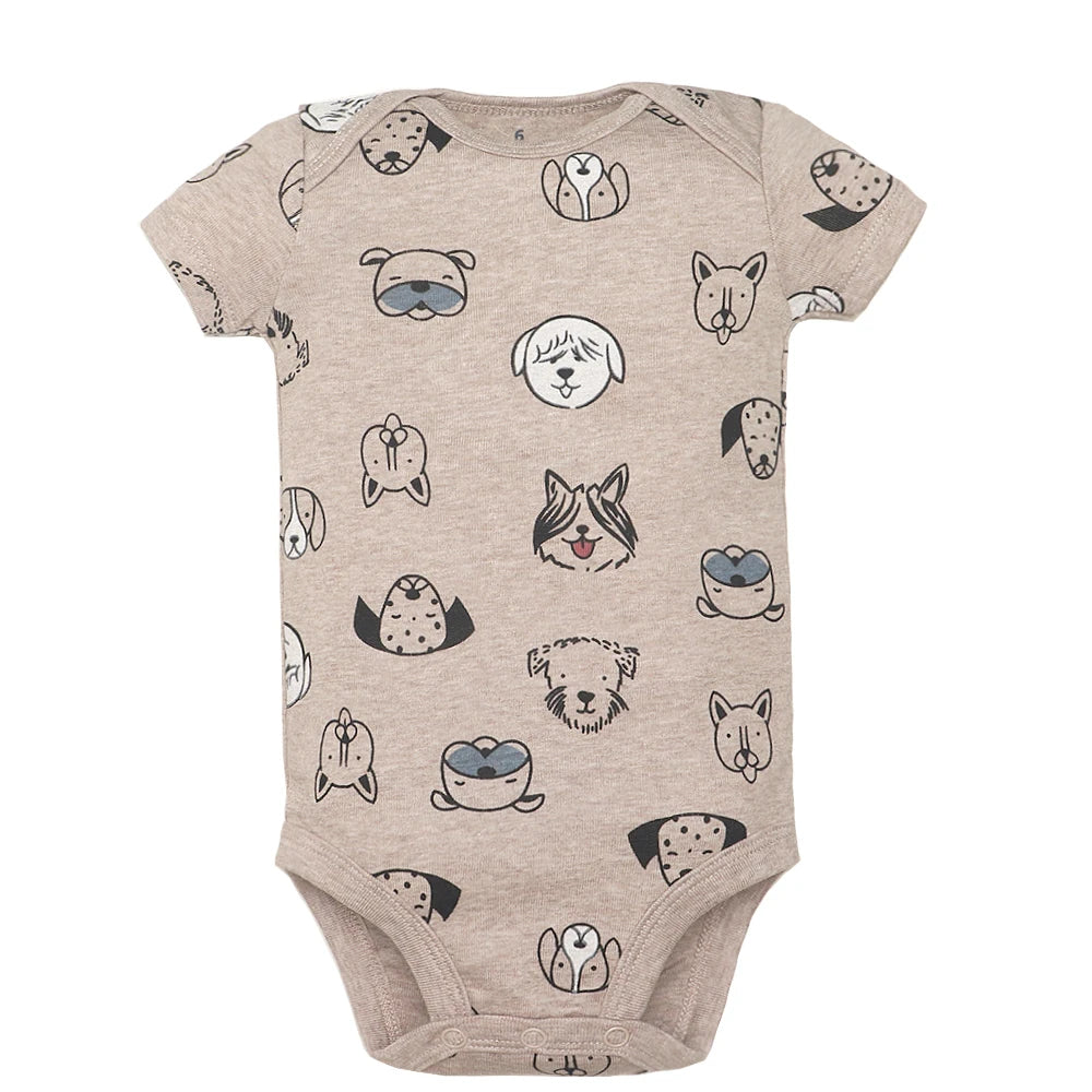 5PCS/Lot Baby Boys Girls Bodysuits 100% Cotton Short Sleeves Kids Clothes 6-24 Month Newborn Baby Clothing Bebe Jumpsuit