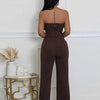 Damen Sommer Trägerloser Jumpsuit Sexy Einteiler Outfits Cut Out Taille Party Jumpsuit Kleidung Damen Langer Rückenfreier Overall