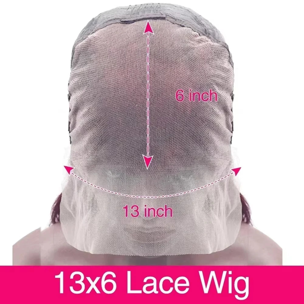 40 Inch Red Colored 13x6 Hd Lace Frontal Human Hair Wigs Pre Plucked 99J Burgundy Water Deep Wave Curly 30 36 40 Inch 13x4 Lace Front Wig For Women