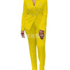 Damen-Hosenanzug, zweiteilig, Umlegekragen, weißer Blazer, elegante Mäntel, passende Sets, Arbeitskleidung, hohe Taille, lange Hosenanzüge