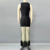 2025 New Women Sleeveless Bandage Dress Sexy Beading Tassels Clothes Club Party Elegant Dresses