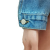Fashion Zerissene Löcher Langarm Kurze Jeansjacke Damen Trend Streetwear Freizeit Oberbekleidung Damen Doppelknopf Splicing Mantel