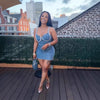 Camisole Dress Sexy Sleeveless Women Denim Dresses Solid Spliced Sheath Slim Washed Distressed 2025 Summer Wrap Buttocks