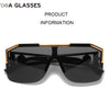 2023 Luxury Big Square Sunglasses Women Brand Designer Retro Blue Sun Glasses For Female Oversized Black Shades Oculos UV400