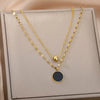 Double Layer Hollow Clavicle Chain Stainless Steel Necklace For Women Punk Hip-Hop Streetwear Jewelry Dropshipping