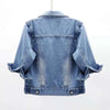 Damen Jeansjacke Frühling Herbst Kurze Jacke Rosa Jeansjacken Lässige Oberteile Lila Gelb Lila Blau Locker Sitzende Oberteile Damen Oberbekleidung