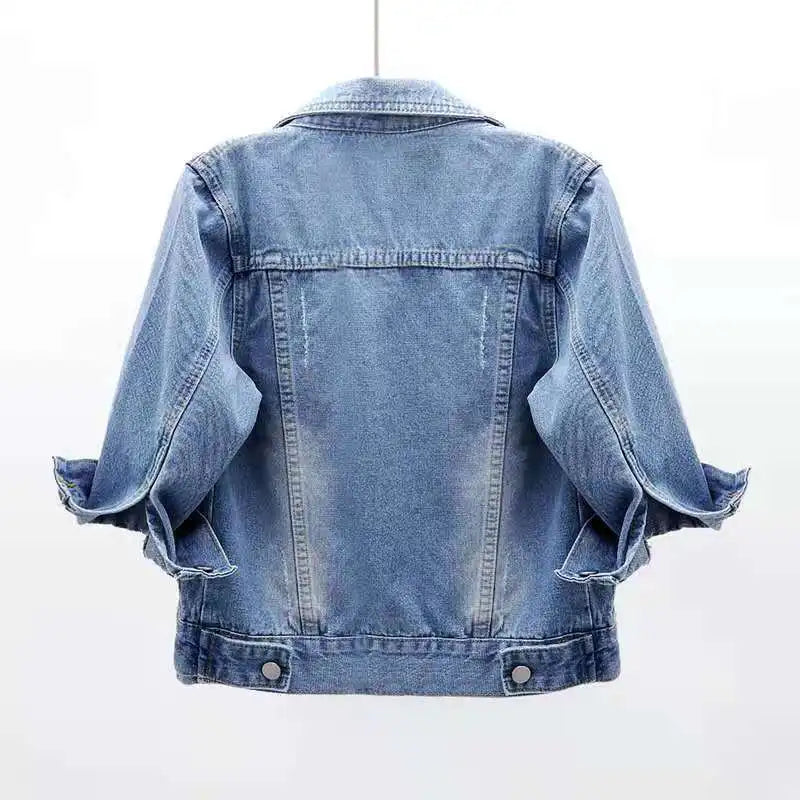 Damen Jeansjacke Frühling Herbst Kurze Jacke Rosa Jeansjacken Lässige Oberteile Lila Gelb Lila Blau Locker Sitzende Oberteile Damen Oberbekleidung