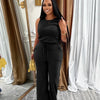 Solid Casual Jumpsuit for Women Sleeveless Drawstring High Waist One Pieces Rompers and Jumpsuits Summer Outfits Combinaison