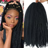 Yeaful 18 Inch Synthetic Marley Twist Braiding Hair Red Black Brown Ginger Bug Blonde #4 Pre Looped Marley Twists Crochet Hair