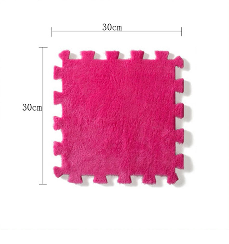 Eva-Schaumstoff-Puzzle-Teppich, weiche Plüsch-Kindermatte, Babyspielzeug, Baby-Spielmatte im Kinderzimmer, warmhaltende Spielmatte