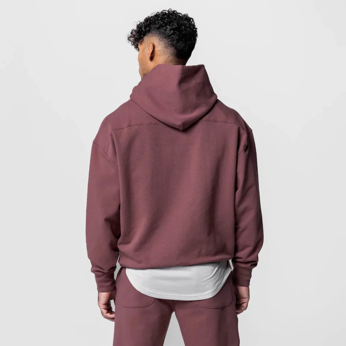 Men's Thick Cotton Training Sets Hoodie Casual Sports Pullover Hooded 2-piece Top with Pants Sweatshirts Gym Running Tracksuits