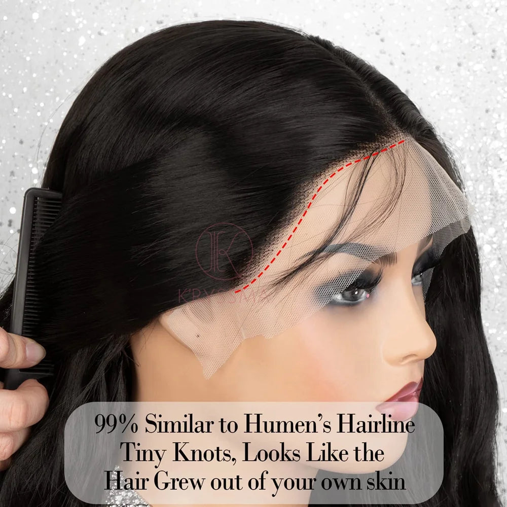 Dark Purple Body Wave Lace Front Wigs Synthetic Deep Burgundy 13x4 Lace Front Wigs Grape Purple Glueless Wigs 180% Density Women