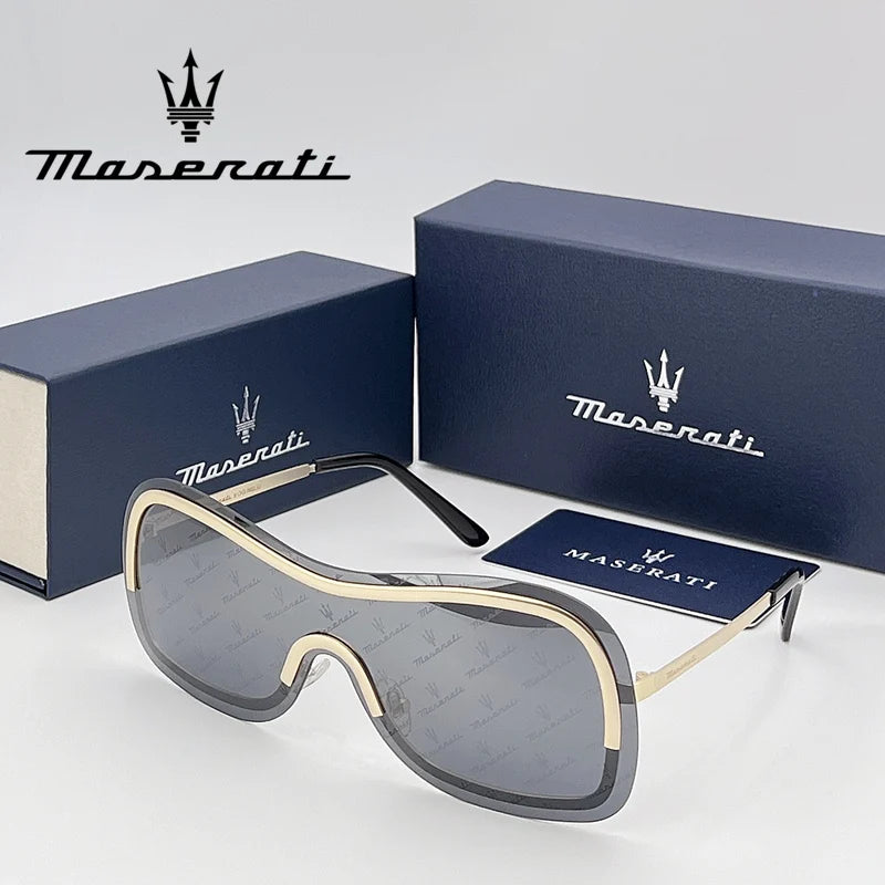 MASERATI Sunglasses New Fashion goggles Stylish Unframed Metal rimmed Shades for Men Women Cool Pose Trendy Design 10785