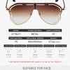 Oversized Hollow One-Piece Sunglasses Women Big Frame 2024 Luxury Brand Special-Shaped Sun Glasses For Ladies Eyewear Shades