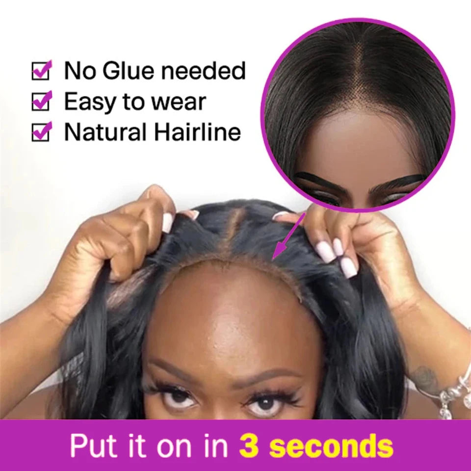 16 Inch Vietnamese Super Double Drawn Bone Straight 13x4 Frontal Bob Wig Glueless Human Hair For Women Natural Black 250 Density