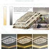 Modern Luxury Crystal LED Chandelier For Living Room Bedroom Dining Room Kitchen Ceiling Lamp Silver Chrome Remote Control Light