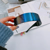 Futuristic Narrow Visor women Sunglasses Laser Eyeglasses Personality Mirrored Lens Eyewear Glasses integrated Men sun glasses