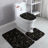Toilettensitzbezug 3-teiliges Set Badematte Duschraum Bodenmatte Zuhause Badezimmer Anti-Rutsch Saugfähige Fußmatte Badewannen Dekor Teppich